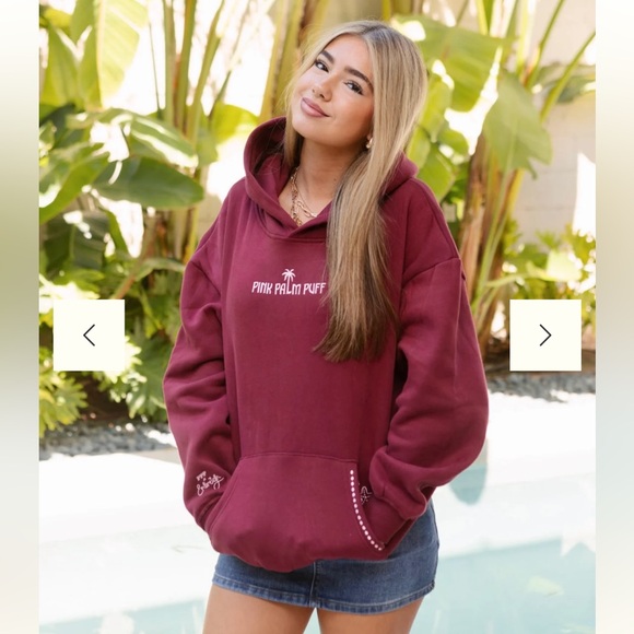 Pink Palm Puff Sweaters - Pink Palm Puff Hoodie
“Cherry”